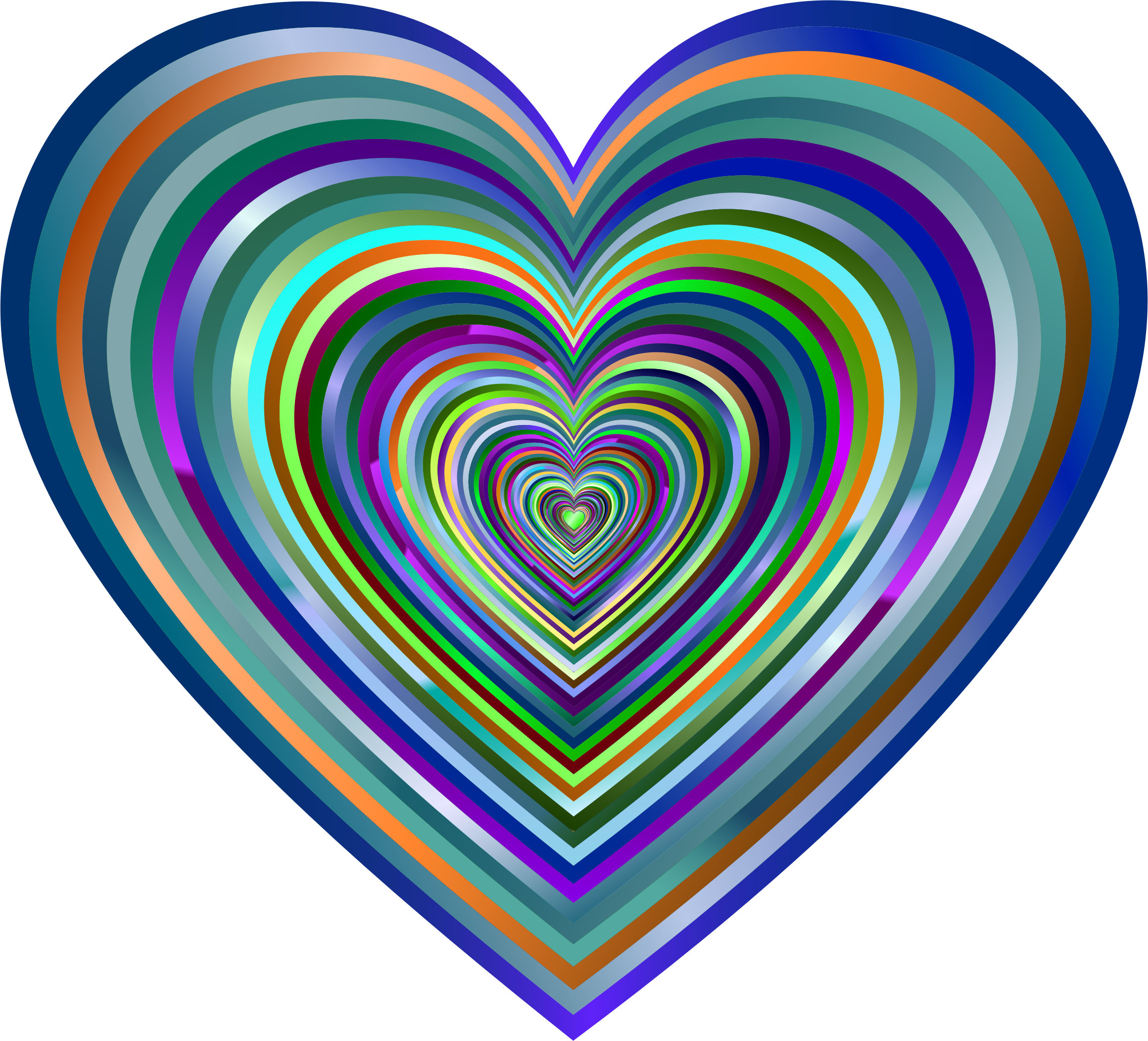 Hearts Tunnel 3 - Free Psychedelic Heart Clip Art (2320x2104)