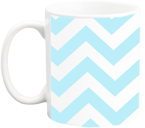 Blue Chevron Pattern Background Custom Coffee Mug - Coffee Mug Pattern (500x500)