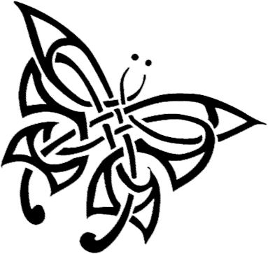 Celtic Symbolism - Celtic Butterfly Tattoo Designs (383x363)