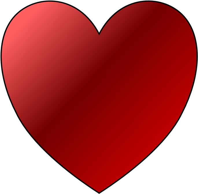 Red Heart Clipart 3 - รูป หัวใจ สี แดง (740x740)