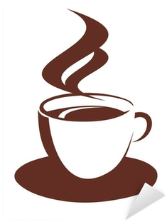 Doodle Sketch Of Steaming Coffee Cup Sticker • Pixers® - Cup Of Coffee (400x400)