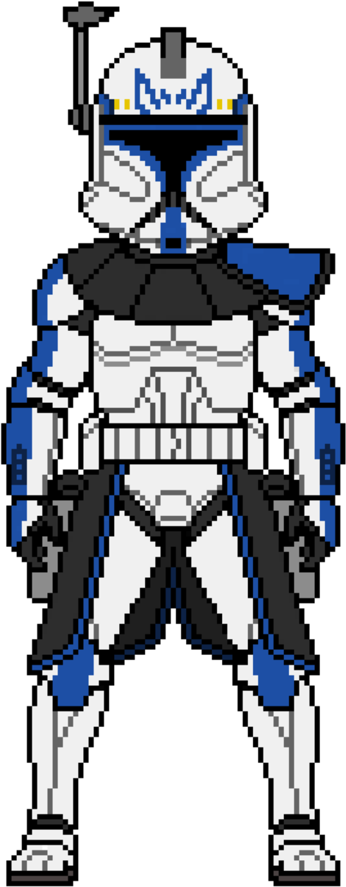 Captain Rex Sprite By Faxerton30 - Captain Rex Pixel Art (576x1385)