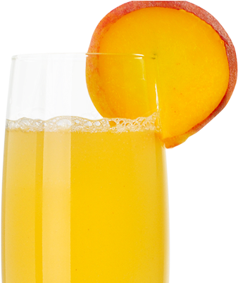 Peach Champagne Bellini Recipe - Mimosas Transparent (700x400)