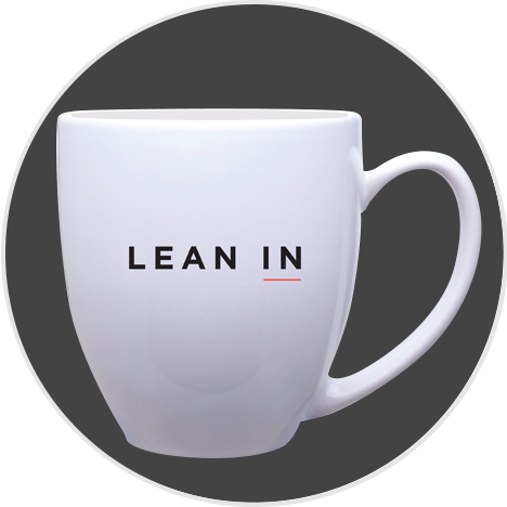 White Coffee Mug With Lean In Logo - Lean In Coffee Mug (468x468)