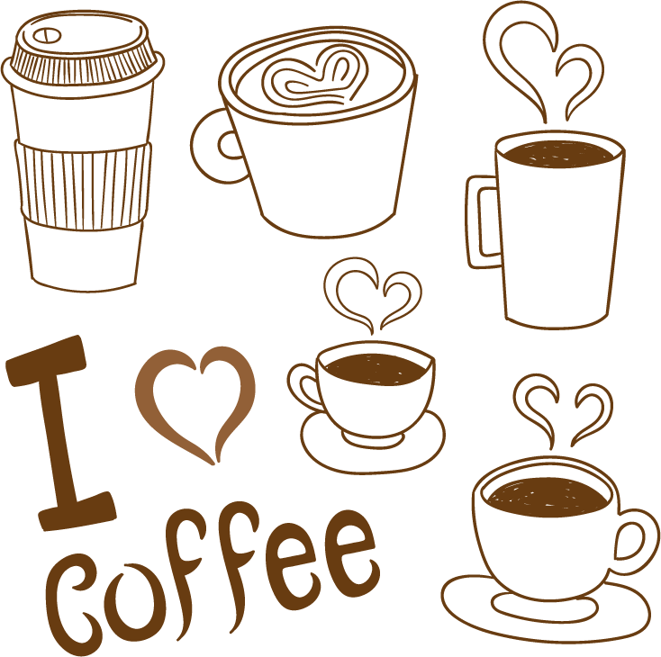 Turkish Coffee Tea Latte Cafe - Coffee And Tea Vector (734x730)