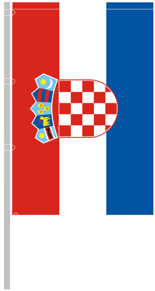 Vertical Flag With Tunnel - Croatia Country Flag Sticker (393x591)