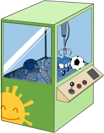 Machine Clipart Arcade - Claw Game Clip Art (494x611)