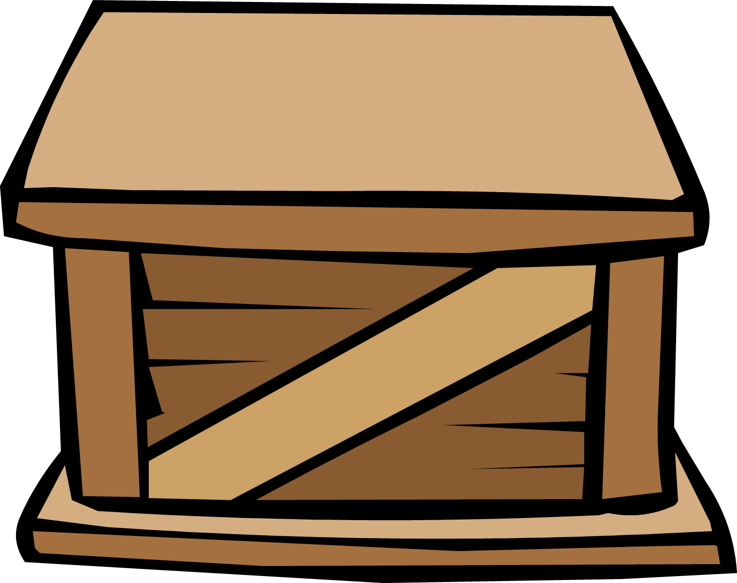 Wooden Crate Sprite 001 - Crate Clipart Png (1476x1168)