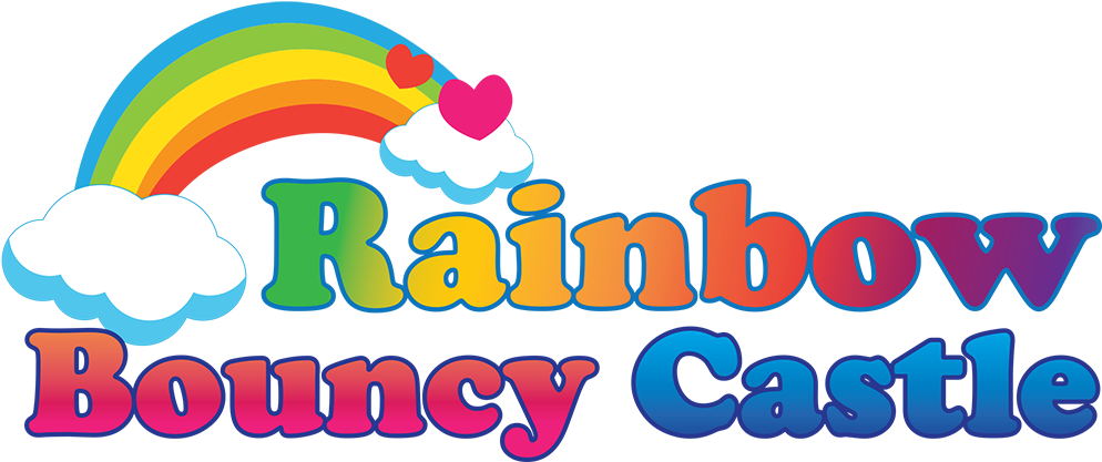 Rainbow Bouncy Castle - Popcorn Maker (1000x459)