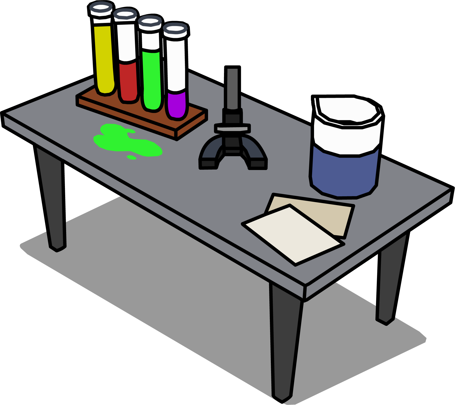 Laboratory Desk Sprite 002 - Laboratory (1885x1677)