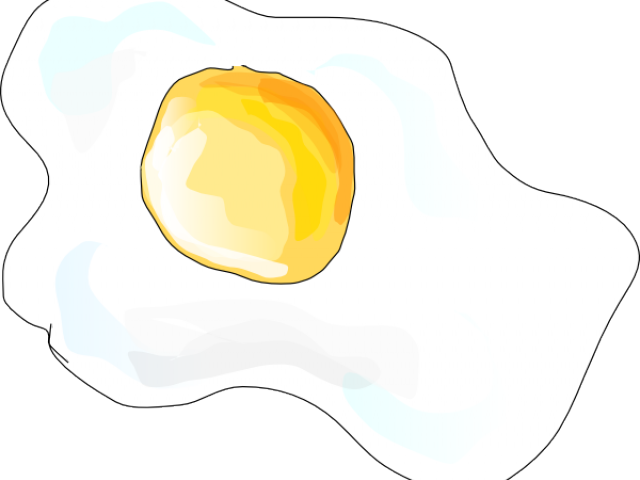 Fried Egg Clipart Illustration - Basıt Yumurta Cızımı (640x480)