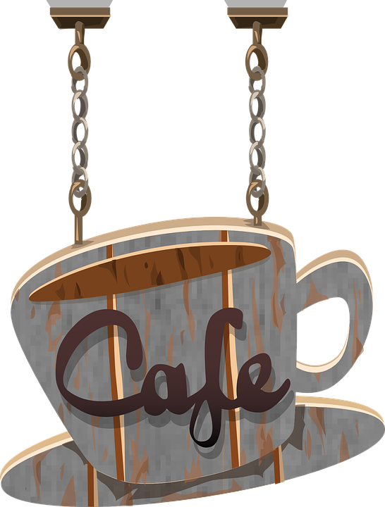 Coffee Shop Cliparts - Coffee Shop Sign Png (546x720)