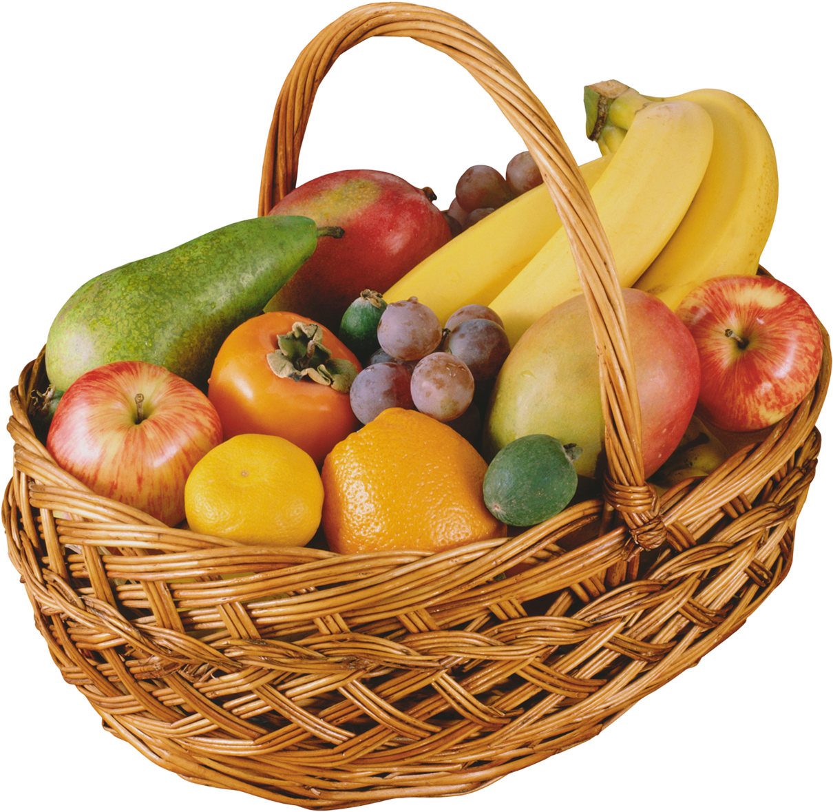 Fruit Basket Png Clipart - Fruit Basket Png (1230x1211)