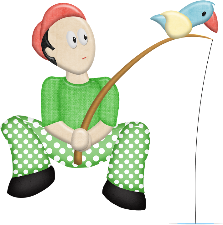 Red Hatsclip Artscrapfree - Fishing (712x720)