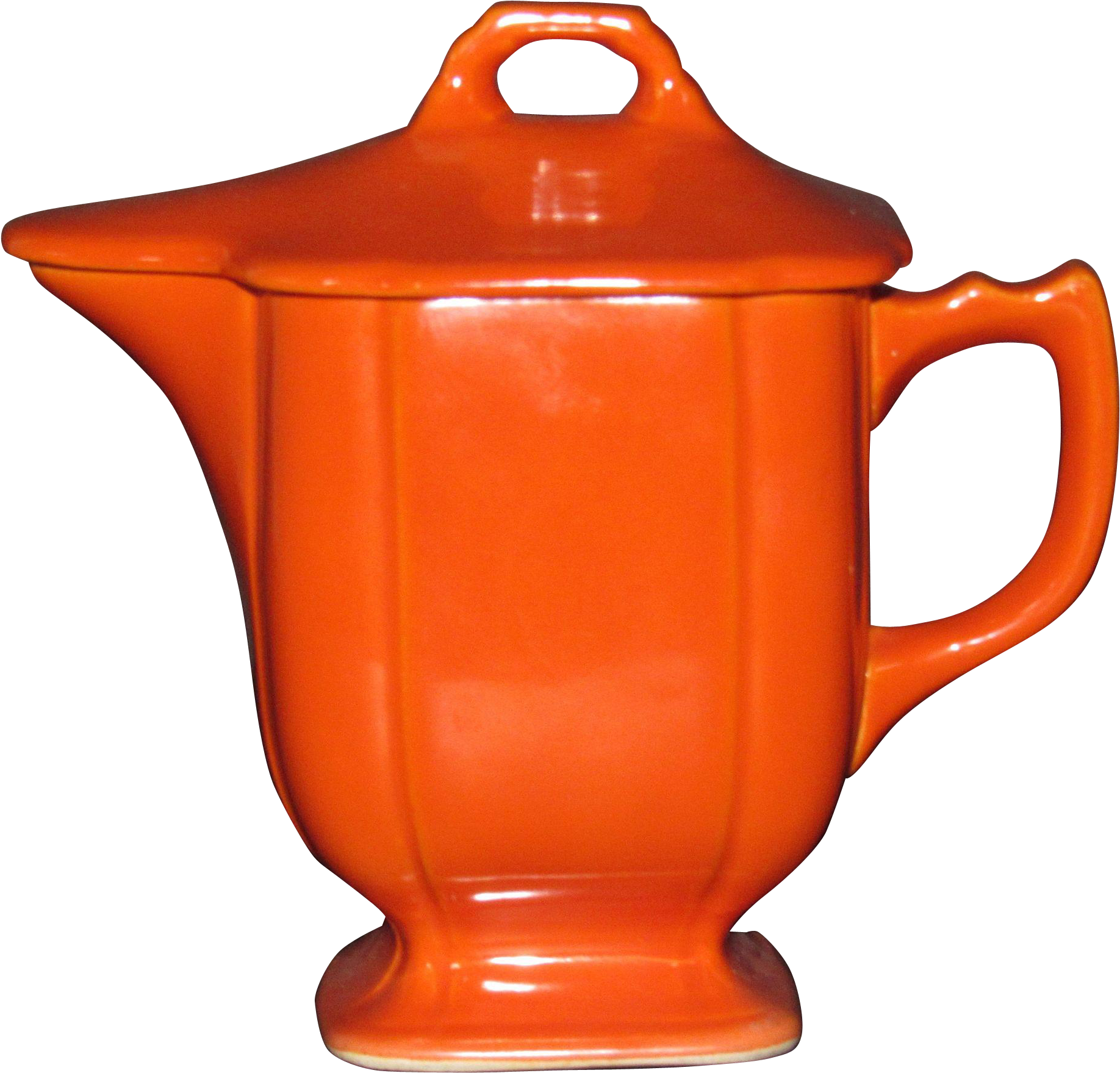 Red Homer Laughlin Riviera Syrup Pitcher With Lid - Teapot (1835x1835)