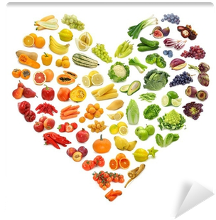 Rainbow Heart Of Fruits And Vegetables Wall Mural • - Anti-inflammatory Cookbook: A Healthy, Natural Method (400x400)
