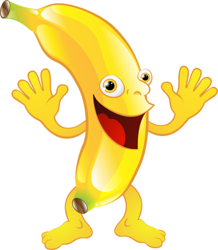 8 - กล้วย การ์ตูน Png (436x500)
