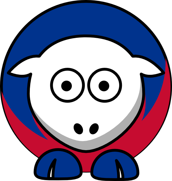 Sheep 3 Toned Buffalo Bills Colors Clip Art At Clker - College Football (576x600)