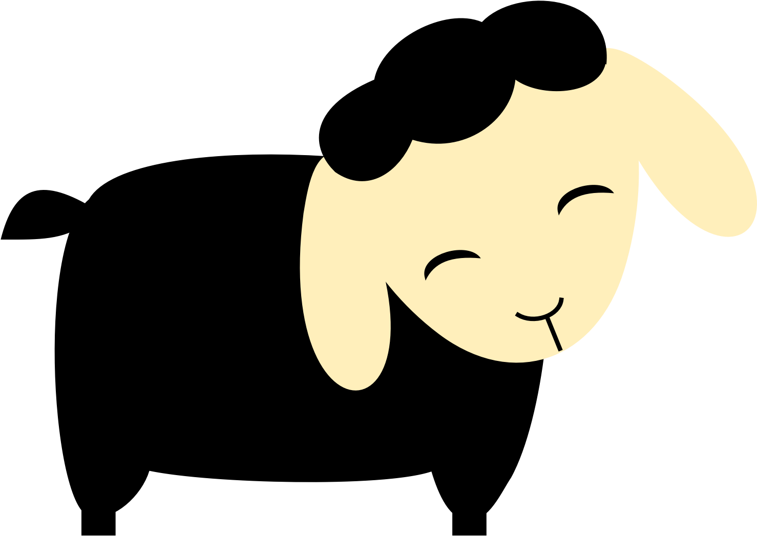 Little Farm - Minus - Farm Animals Clipart (1493x1061)