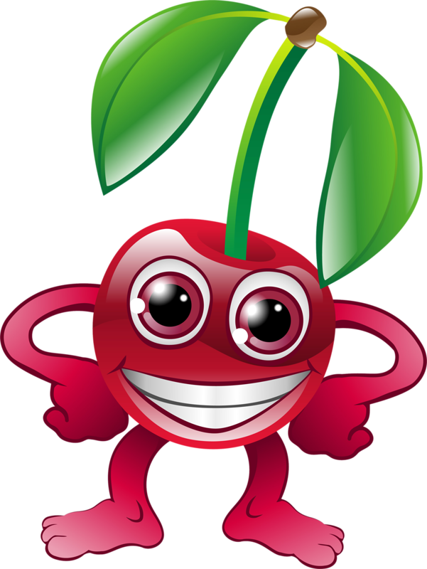 Gifs Divertidos, Fruta Divertida, Cheff, Animales Animados, - Cherry Emoji Faces (601x800)