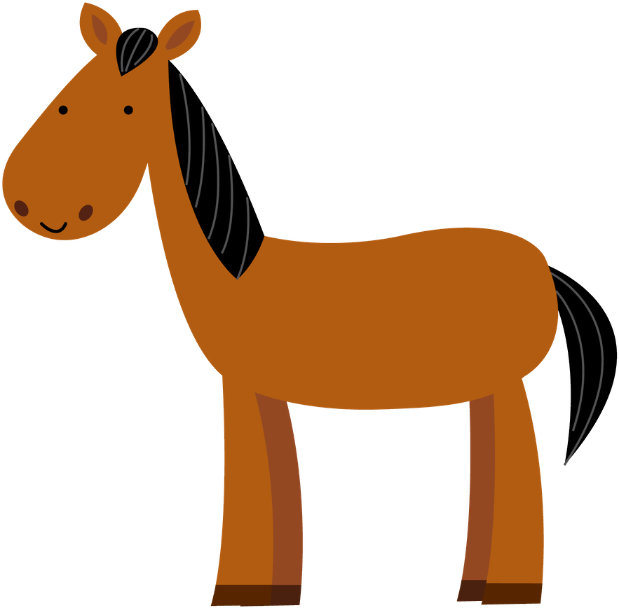 Farm Animalsfarmercarrieclip Artfarmhousefarmers Illustrations - Farm Horse Animal Clipart (900x900)