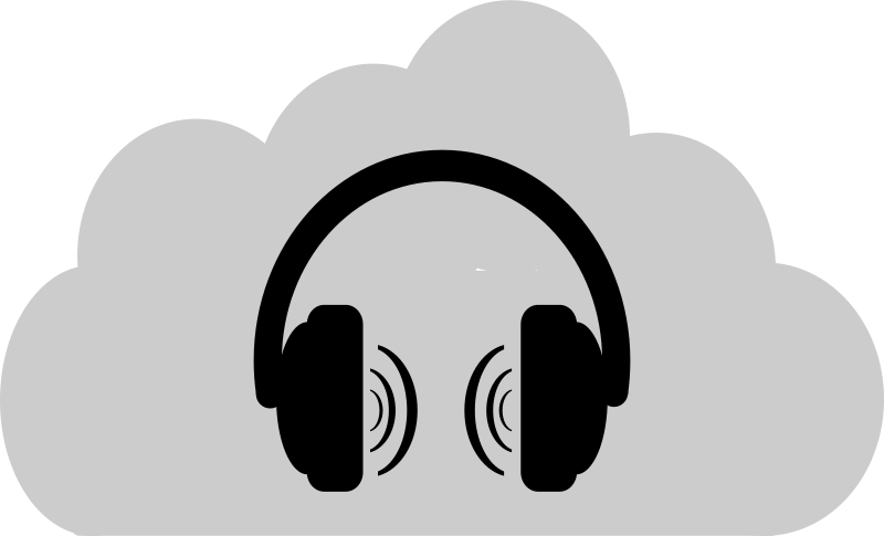 Headphones Free Cloud Sound 2 - Headphones With Music Clipart (800x485)