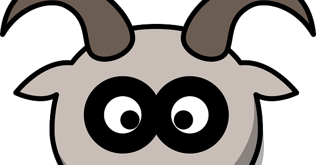 Cartoon Goat Tile Coaster (631x331)