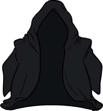 Black Jedi Cloak - Hoodie (341x365)