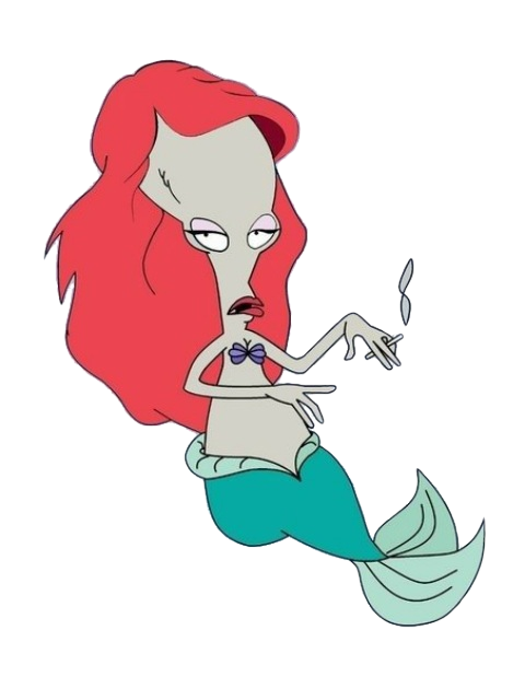 Lol Girl Cute Tumblr Cartoon Mermaid F4f Transparent - American Dad Roger Mermaid (480x640)
