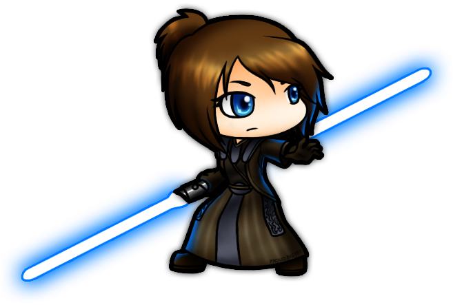 Jedi Shadow By Artrisy - Chibi Jedi (657x443)