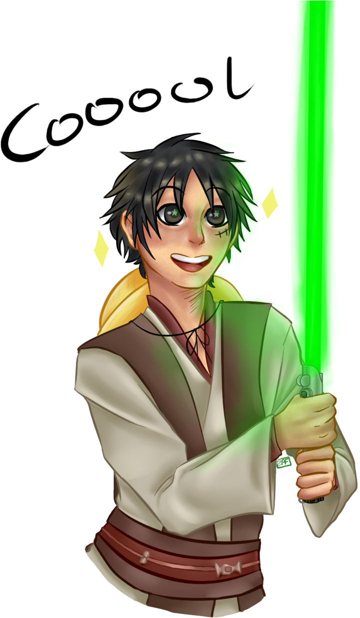 Jedi Luffy By Zombiepattyfag Jedi Luffy By Zombiepattyfag - Drawing (1024x1365)