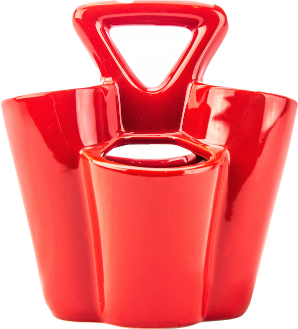 Utensil Holder - Red Ceramic - Club Chair (600x662)