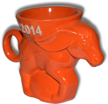 Frankoma Pottery Democrat 2012 Mug - Ceramic (400x420)