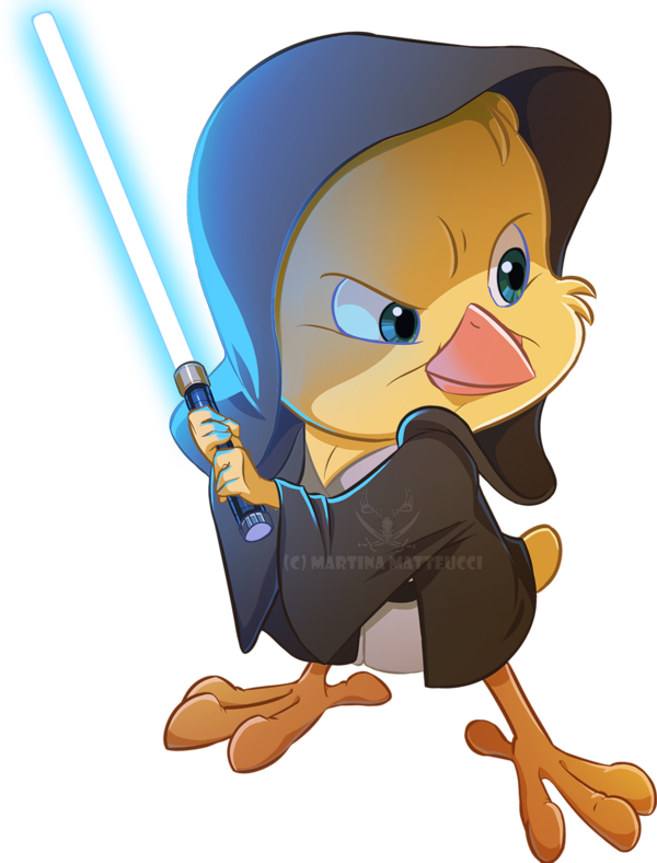 Jedi Chick - Cartoon (600x788)