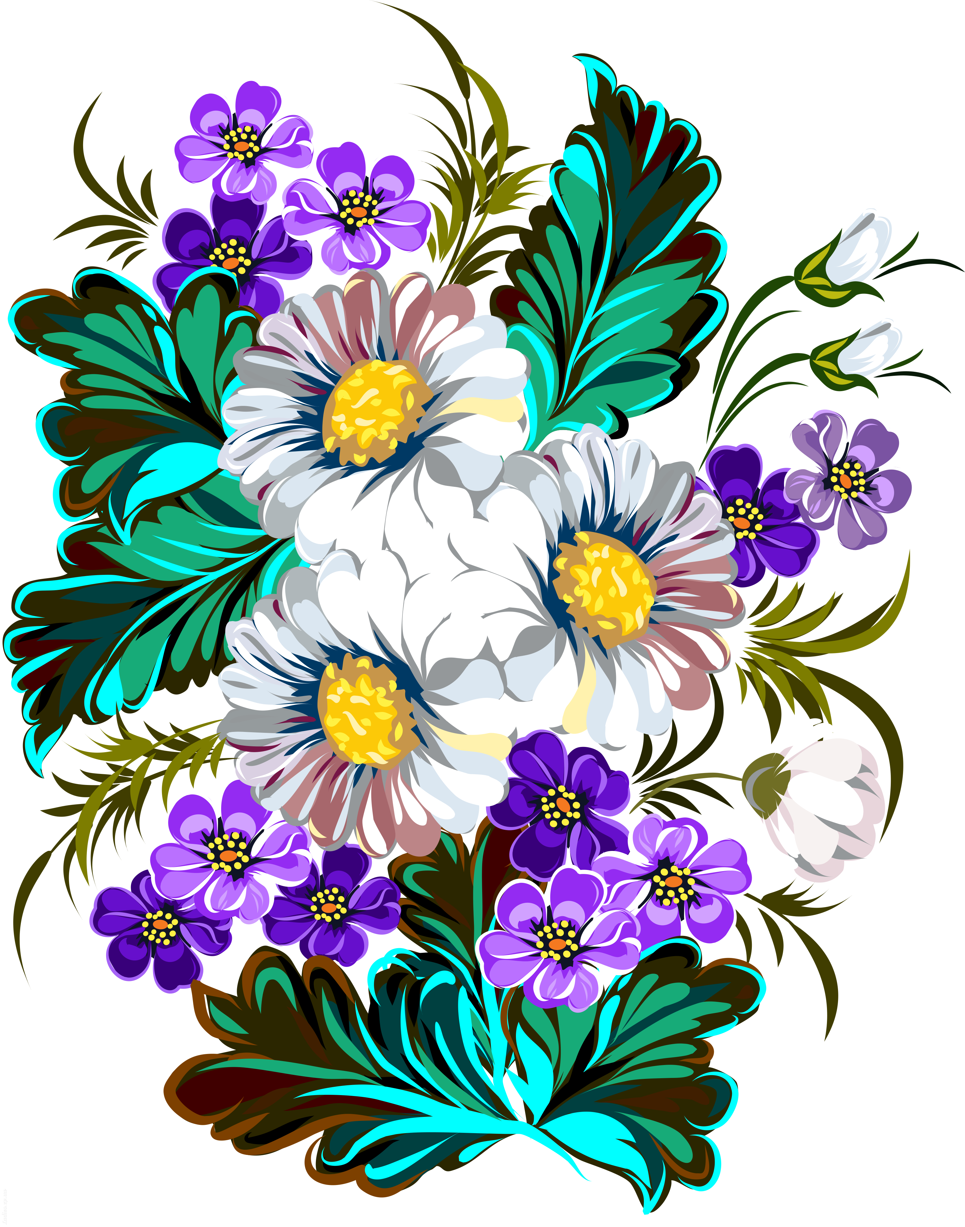 Flower Floral Design Watercolor Painting - Cut Flowers (3146x4000)