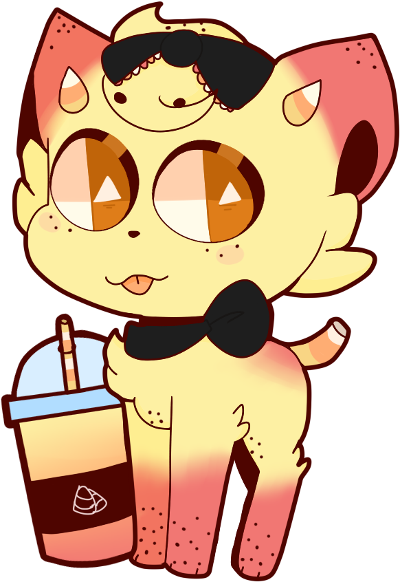 Custom Bubble Tea Dog Halloween By Cosmic-sailor - Cartoon (772x900)