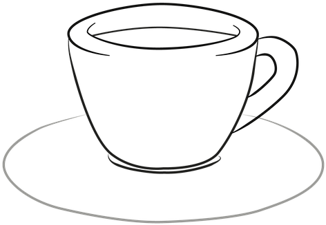 Cup Of Coffee Royalty Free Cliparts Vectors - Draw Cup Of Coffee (500x500)