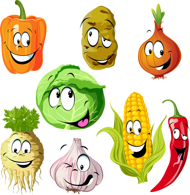 Vegetable Fruit Vegetal Drawing Dessin Animxe9 - Cartoon Vegetables Png (780x800)