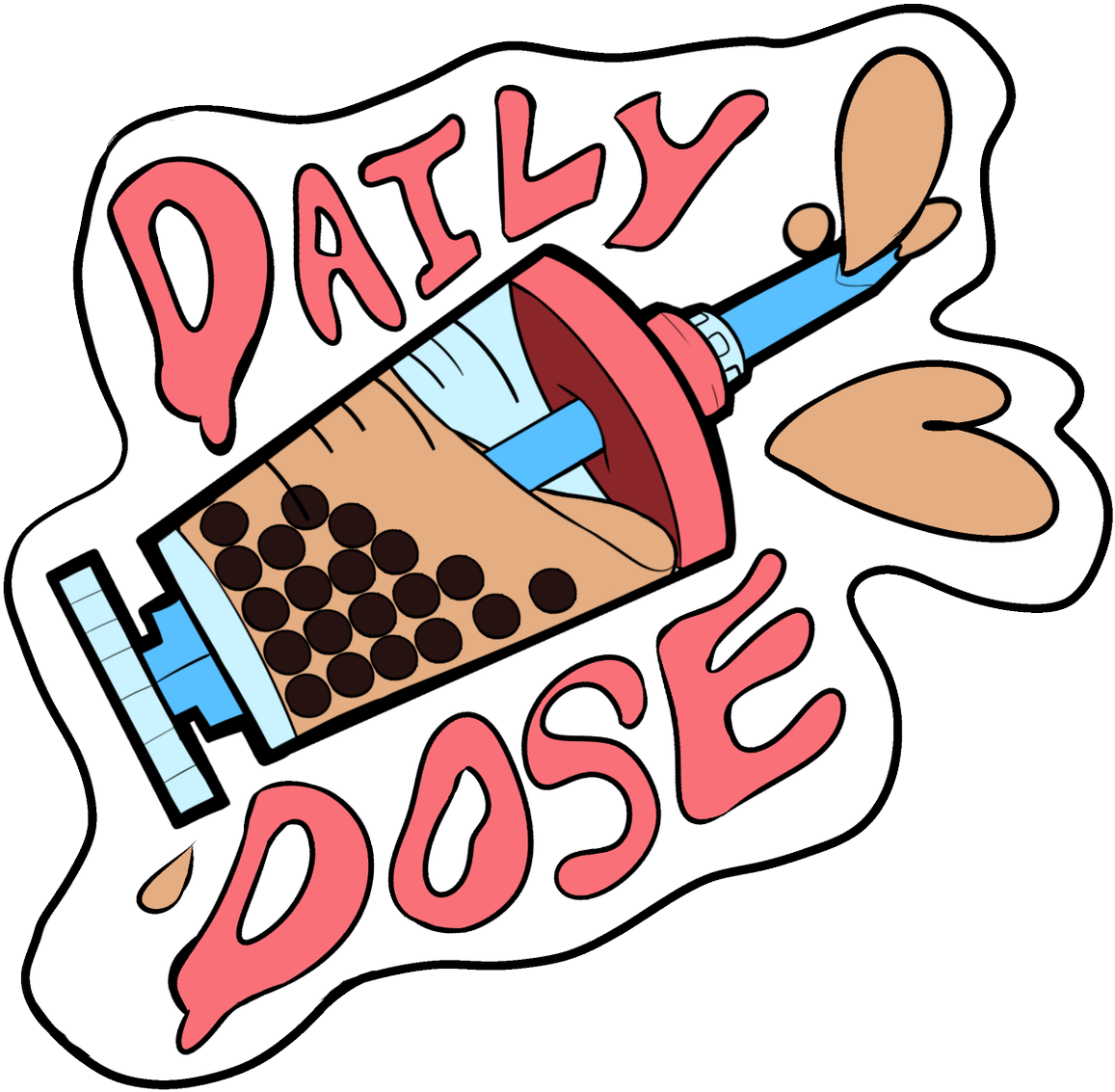 To Them Here On My Etsy Https - Daily Dose! Bubble Tea Syringe- Hard Enamel Pin 1.5" (1200x1186)
