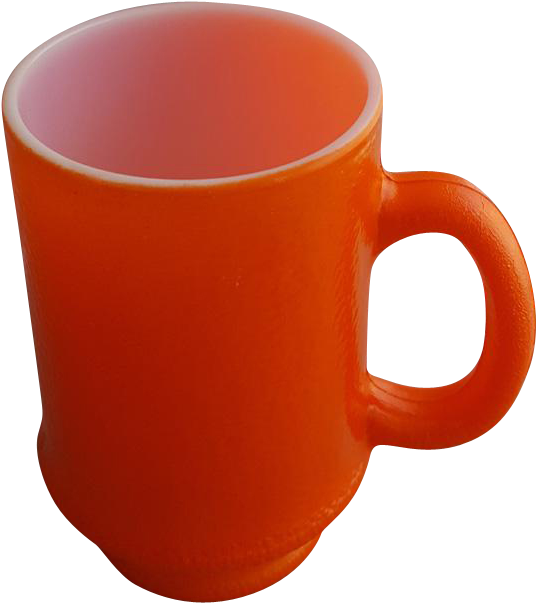 Vintage Coffee Mug / Cup With Orange Peel Finish Over - Mug (602x602)