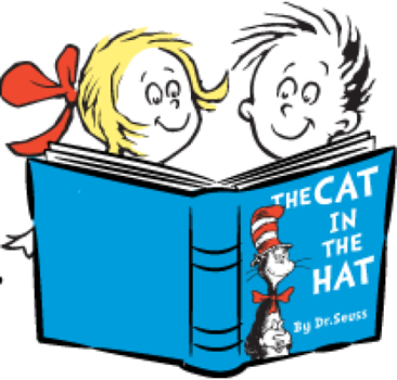 Seuss History And Work - Dr Seuss Reading A Book (366x350)