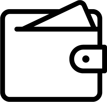 Wallet - Wallet Money Icon Png Black (1600x1600)