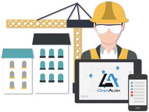 Site To View The Latest Blueprint - Construction Worker Vector Png (380x330)