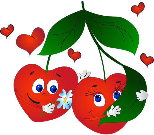 Food Clipart, Emojis, Strange Fruit, Funny Fruit, Fruit - Funny Cherry (500x439)