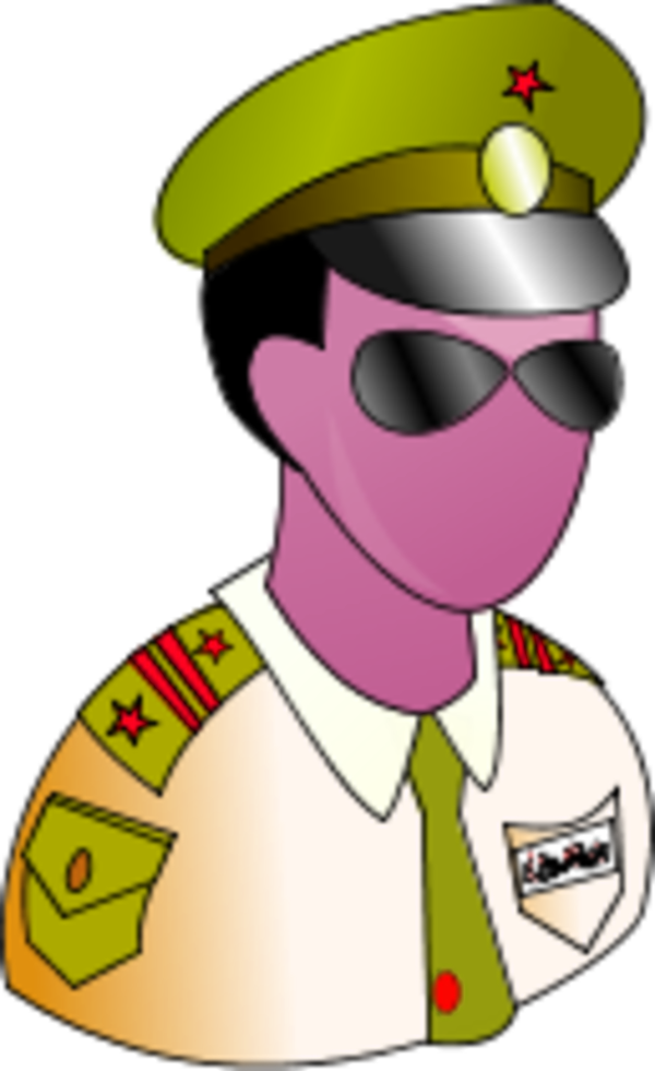 Vector Clip Art - Police Man (600x981)