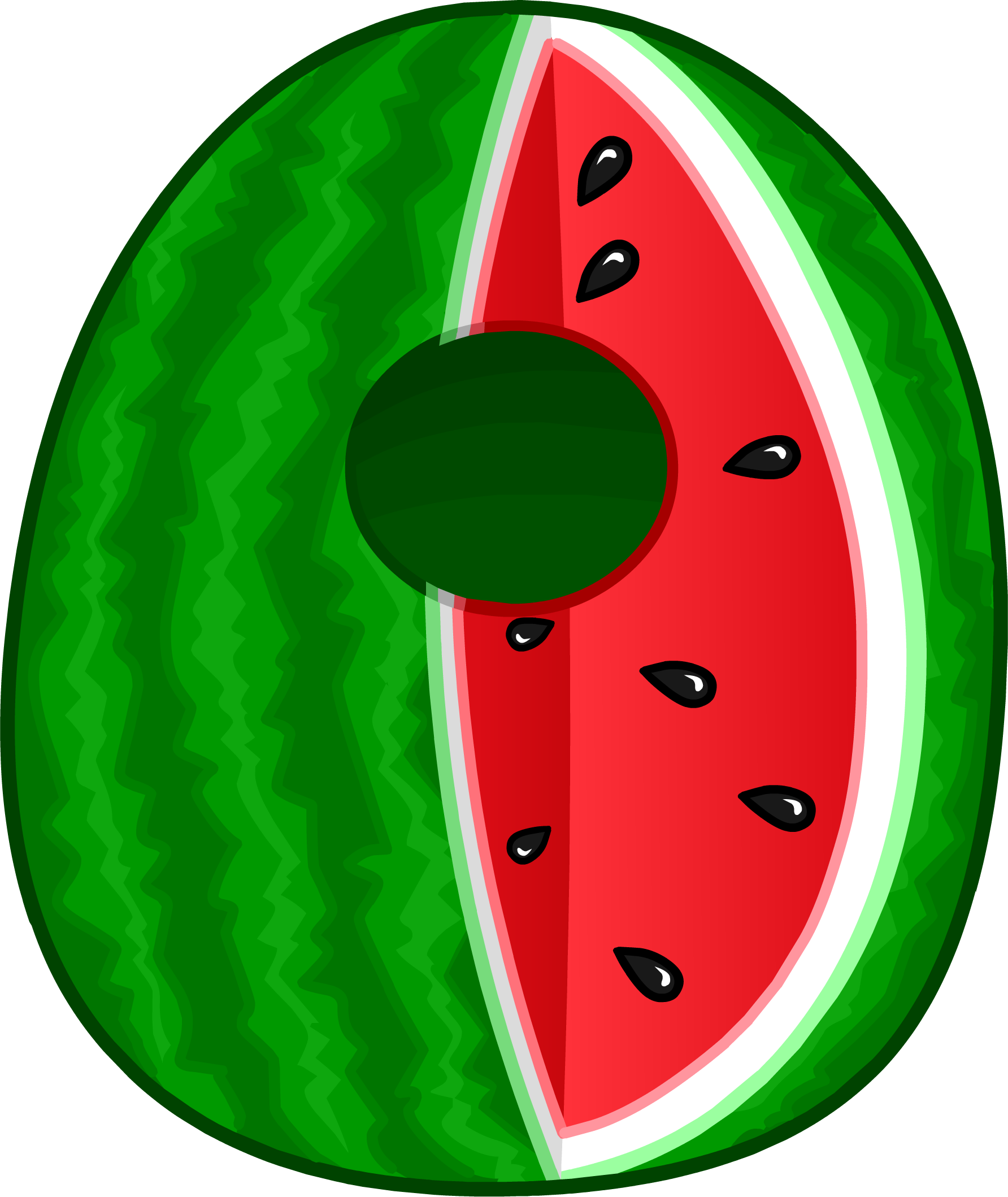 Watermelon Costume Icon - Club Penguin Watermelon (1784x2118)