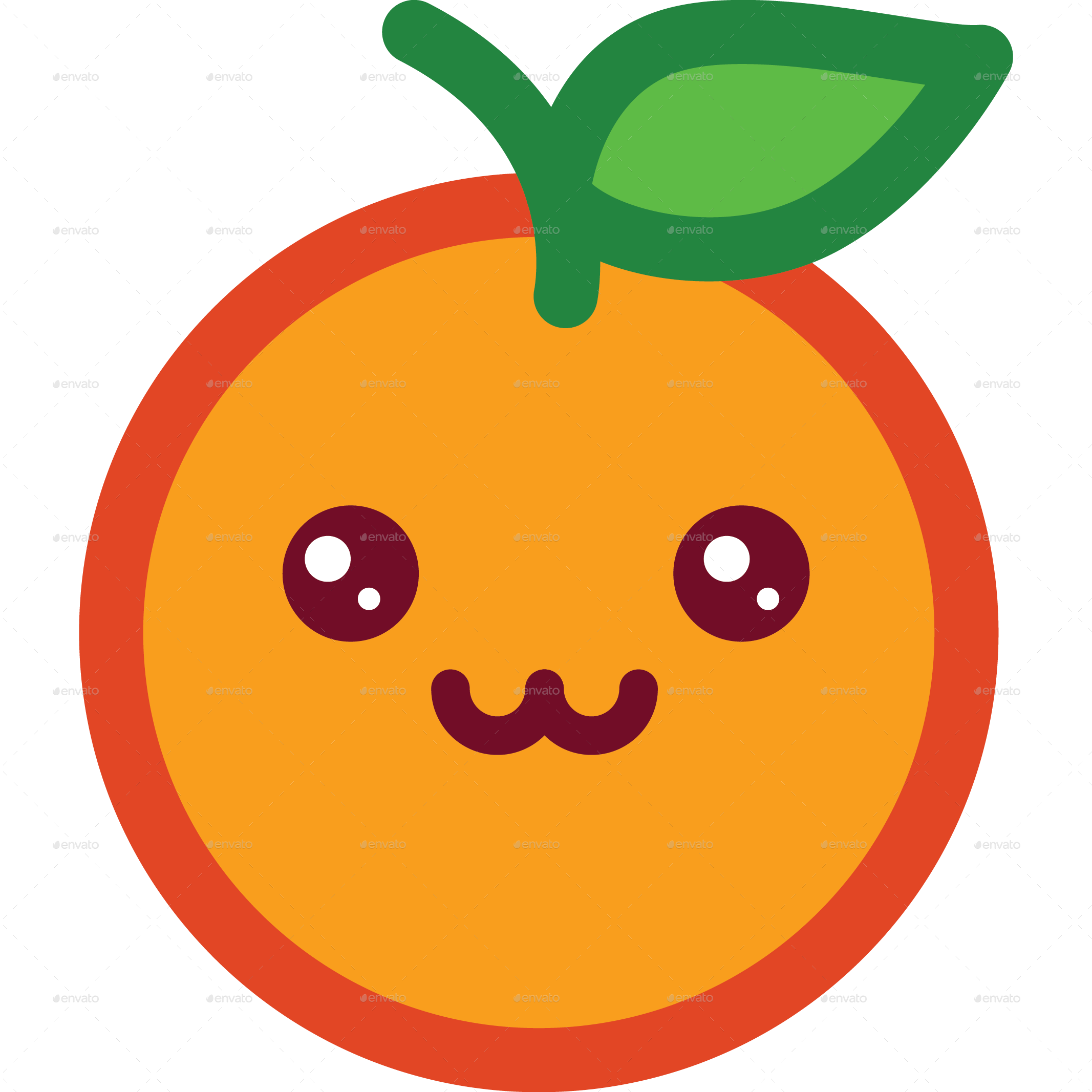 Orange Emoticon - Angry Apple (2133x2133)