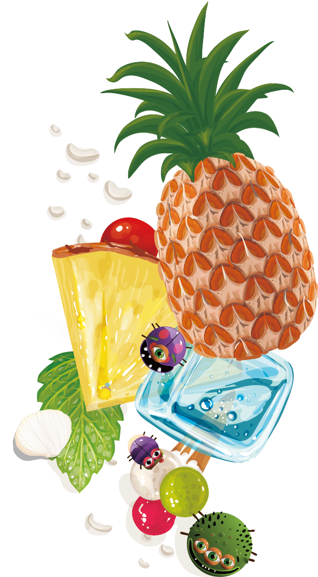 Pineapple Fruit Background Vector Material - Pineapple (668x1181)