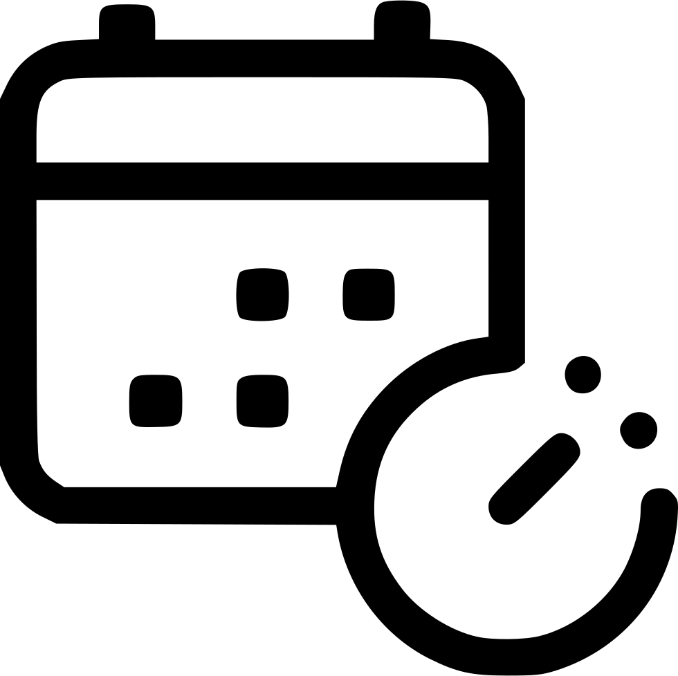 Calendar Clock Date Time Comments - Icon (980x978)