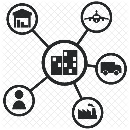 Scm Icon - Supply Chain Icon Black (512x512)